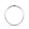 V-shaped gold band with row of round-cut lab grown diamonds