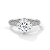 Round Cut Lab Grown Diamond Pave Gold Ring