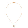 Emerald cut Lab Grown Diamond Gold Pendant Chain