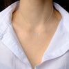Round cut Lab Grown Diamond Floral Gold Pendant Chain
