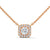 Timeless Halo Lab Grown Diamond Cushion Gold Pendant Chain