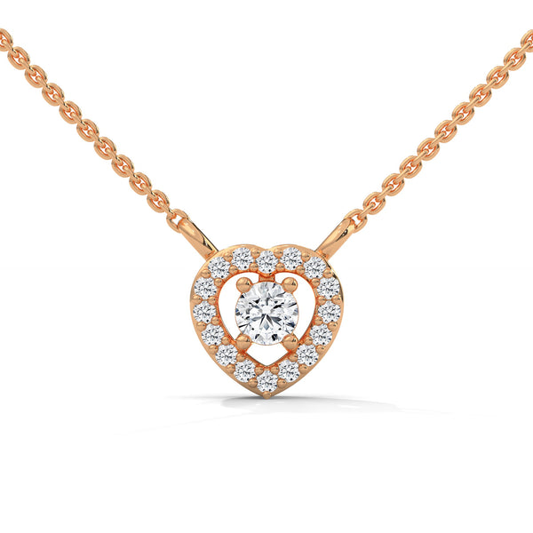 Heart of Brilliance Lab Grown Diamond Gold Pendant Chain