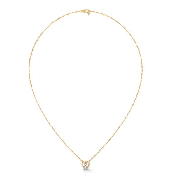 Heart of Brilliance Lab Grown Diamond Gold Pendant Chain