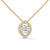 Lab Grown Diamond Teardrop Gold Pendant Chain