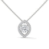 Lab Grown Diamond Teardrop Gold Pendant Chain