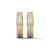 Double Row Round cut Lab Grown Diamond Gold Hoop Earrings