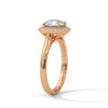 Round Halo Lab Grown Diamond Gold Ring