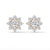 Eternal Bloom Floral Cluster Lab Grown Diamond Gold Earrings