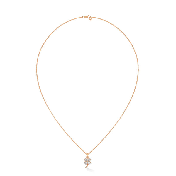Bloom of Luck Lab Grown Diamond Floral Gold Pendant Chain
