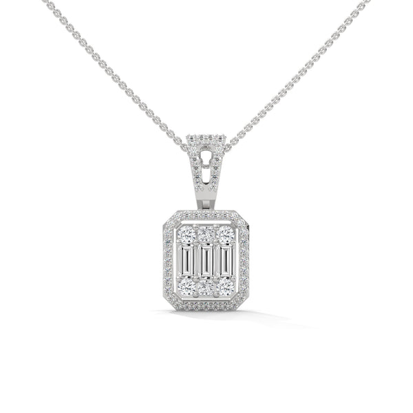 Royal Radiance Lab Grown Diamond Gold Pendant Chain