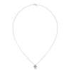 Asscher Cut Lab Grown Diamond Gold Pendant Chain