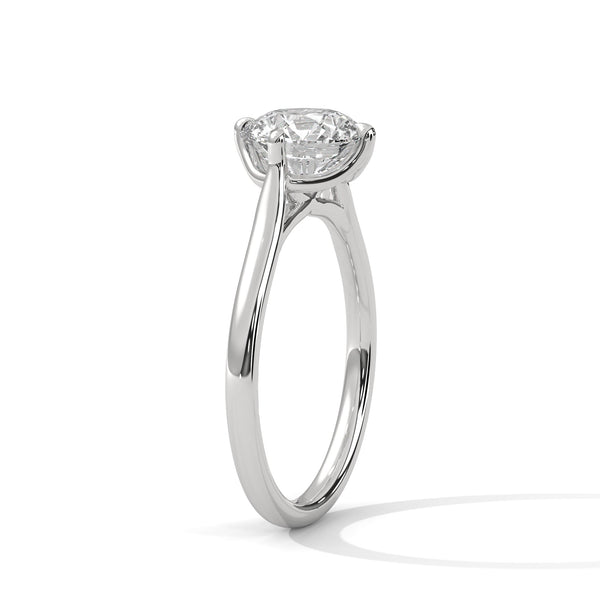 Four-Prong Classic Lab Grown Diamond Gold Ring