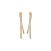 Stylishly layered gold hoops, adorned with sparkling diamonds for a bold yet elegant statement.