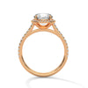 Radiant Halo Lab Grown Diamond Gold Engagement Ring