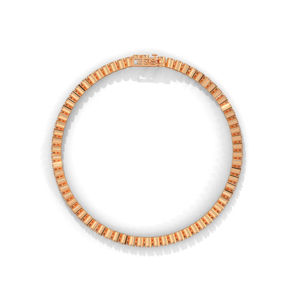 This stunning round-shaped bangle bracelet features 85 sparkling diamonds, totaling 1.98 carats. Its sleek design and perfect fit make it the ultimate statement piece for any occasion.