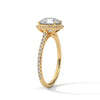 Round Lab Grown Diamond Gold Ring Pave Perfection in a Timeless Halo Design