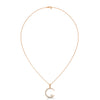 Celestial Glow Lab Grown Diamond Crescent Moon Gold Pendant