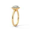 “Cushion-halo diamond ring in yellowgold—brilliant center sparkle, timeless elegance,and luxurious shine crafted for everlasting loveand unforgettable moments.”