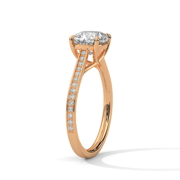 Cushion Cut Lab Grown Diamond Gold Ring