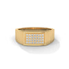 Bold gold men's diamond ring with brilliant pave sparkle, designed for luxury style, everyday elegance, statement fashion and premium craftsmanship.