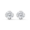 Round cut Lab Grown Diamond 8-Prong Gold Stud Earrings