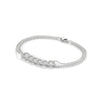 A captivating bangle bracelet adorned with 199 round-shaped diamonds totaling 1.00 carat. Its 6.50-inch length ensures a perfect fit, radiating sophistication and brilliance.