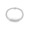 A captivating bangle bracelet adorned with 199 round-shaped diamonds totaling 1.00 carat. Its 6.50-inch length ensures a perfect fit, radiating sophistication and brilliance.