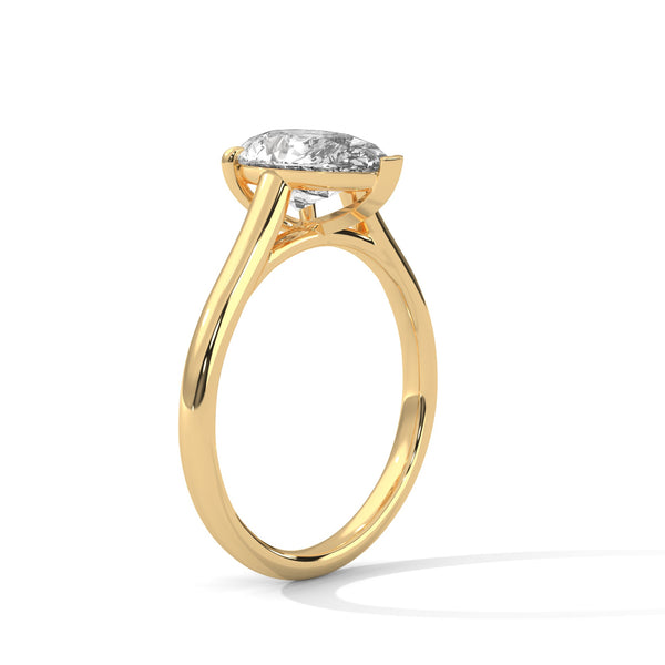 “Discover timeless elegance with our pear-shapeddiamond solitaire ring—crafted in yellow gold for brilliant sparkle, modern luxury, and everlasting love.”