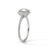Round Lab Grown Diamond Gold Ring Pave Perfection in a Timeless Halo Design