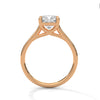 Graceful Radiance Cushion Cut Lab Grown Diamond Gold Solitaire Ring