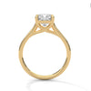 Graceful Radiance Cushion Cut Lab Grown Diamond Gold Solitaire Ring
