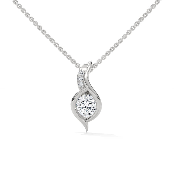 Embrace endless elegance with the Infinity Flame Pendant—where flowing gold meets fiery brilliance.