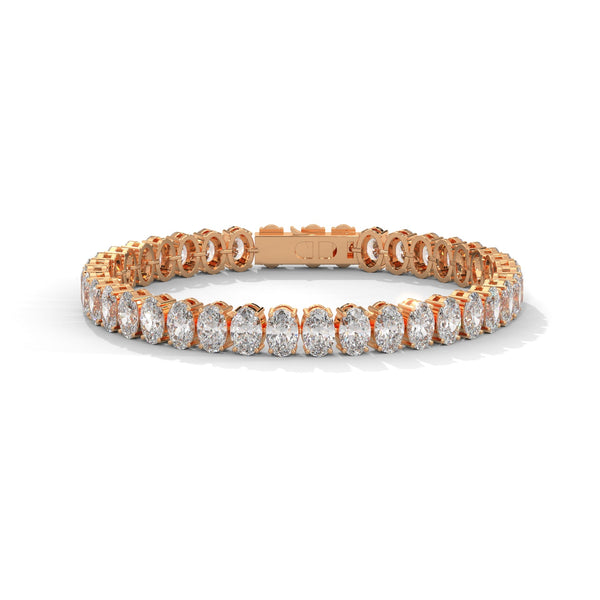This graceful bangle bracelet features 36 round-shaped diamonds, totaling 0.76 carats, offering a subtle yet sophisticated touch of brilliance. Its 7-inch length ensures a comfortable and perfect fit.