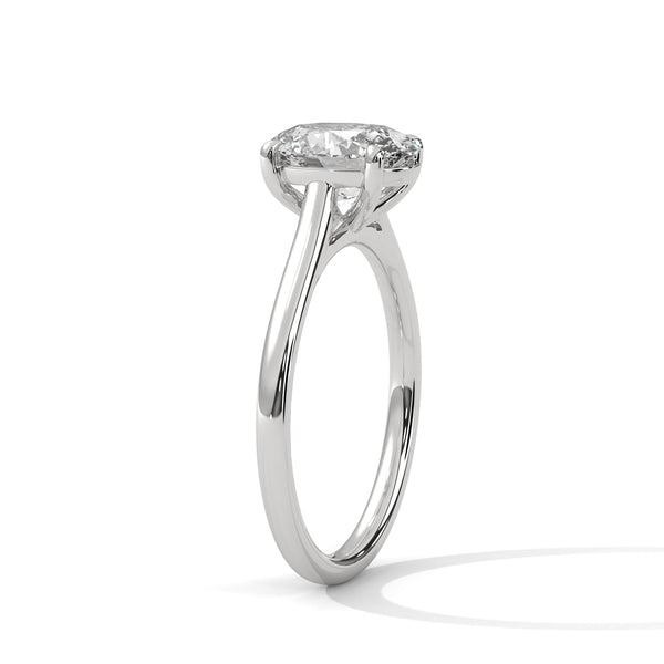 Oval Cut Lab Grown Diamond Gold Ring
