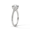 Classic Pave Engagement Ring with Round Cut Lab Grown Diamond