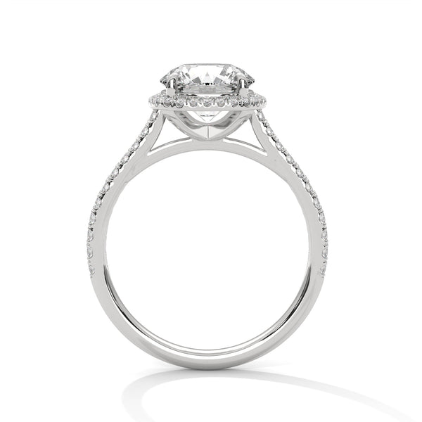 Radiant Halo Lab Grown Diamond Gold Engagement Ring
