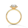 A brilliant round lab-grown diamond encircled by a halo of sparkle — timeless beauty with radiant allure.