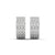 Elegant yellow gold huggie earrings adorned with three radiant rows of dazzling diamonds.