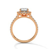 Oval Halo Lab Grown Diamond Gold Ring