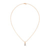 Ethereal Sparkle Pear Lab Grown Diamond Gold Pendant Chain