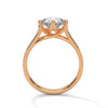 Round Cut Lab Grown Diamond Pave Gold Ring