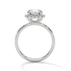 “Aurielle Ring—round-diamond brilliance, cushion-halo elegance, and sleek white-gold luxury crafted to symbolize timeless love, modern charm, and unforgettable moments.”