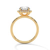 “Aurielle Ring—round-diamond brilliance, cushion-halo elegance, and sleek white-gold luxury crafted to symbolize timeless love, modern charm, and unforgettable moments.”