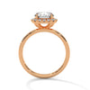 “Aurielle Ring—round-diamond brilliance, cushion-halo elegance, and sleek white-gold luxury crafted to symbolize timeless love, modern charm, and unforgettable moments.”