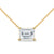 Princess Cut Lab Grown Diamond Gold Pendant Chain