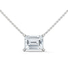 Princess Cut Lab Grown Diamond Gold Pendant Chain