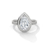 Pear Shaped Three-Stone Lab Grown Diamond Gold Ring