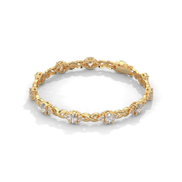 This exquisite tennis bracelet features 62 emerald-shaped diamonds, totaling 7.01 carats. With a 6.50-inch length, it is a stunning accessory that offers a perfect balance of brilliance and sophistication.