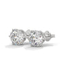 6-Prong Round cut Lab Grown Diamond Gold Stud Earrings