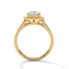 Pear Shaped Three-Stone Lab Grown Diamond Gold Ring